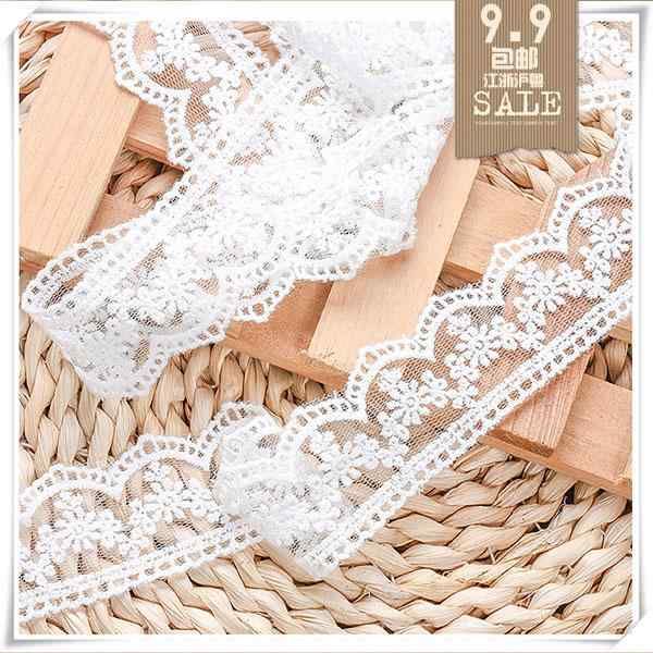 裁縫 DIY 手芸品 アクセサリー 装飾 材料 デコレーション 素材 ホワイト 白 メッシュ エッジ 刺繍 レース