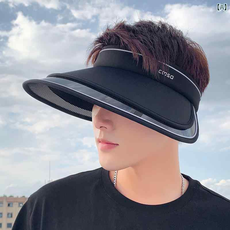 サンバイザー ビーチ レジャー スポーツ 日焼け防止 ハット メンズ 夏 屋外 釣り バイザー 帽子 つば広 サンハット おしゃれ