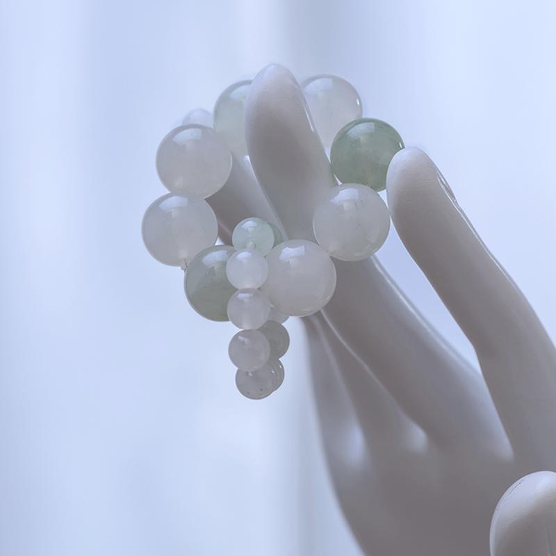 指念珠 指輪 アクセサリー 天山 エメラルド 小さめ 手指 ソフト ブレスレット 指先 文化 文化 玩具 ロザリオ レディース メンズ 携帯電話 チェーン