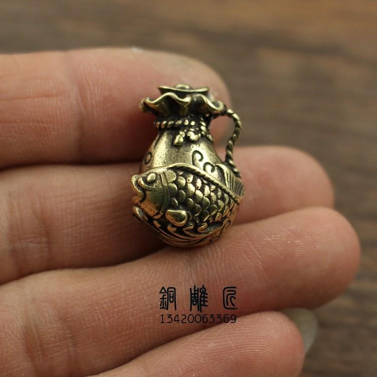 ペンダント 中国風 アクセサリー 真鍮 福袋 マネー バッグ 銅 キーホルダー ペンダント メンズ レディース 車 キー ペンダント