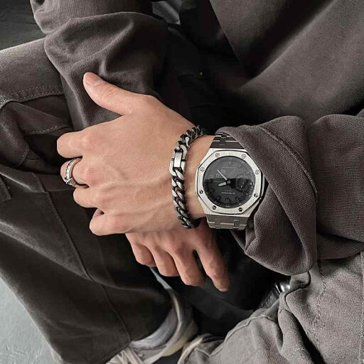 ブレスレット メンズ レディース レトロ レトロ ワイド キューバ チタン鋼 ヒップホップ シンプル アクセサリー