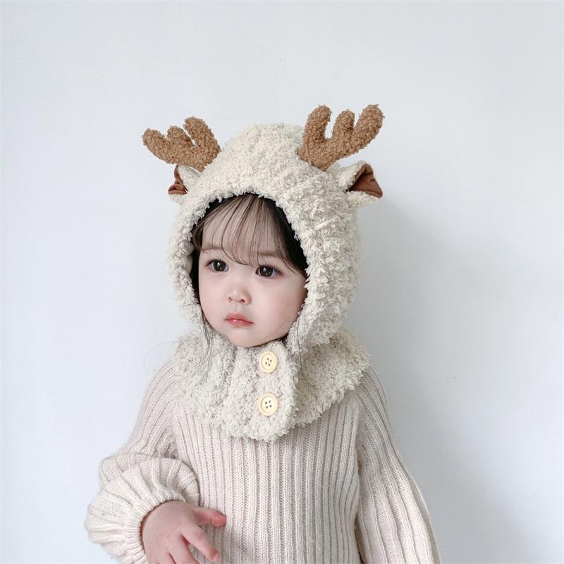 子供 帽子 スカーフ 女の子 ワンピース 秋冬 男の子 ぬいぐるみ プルオーバー 帽子 赤ちゃん 耳保護 フ..
