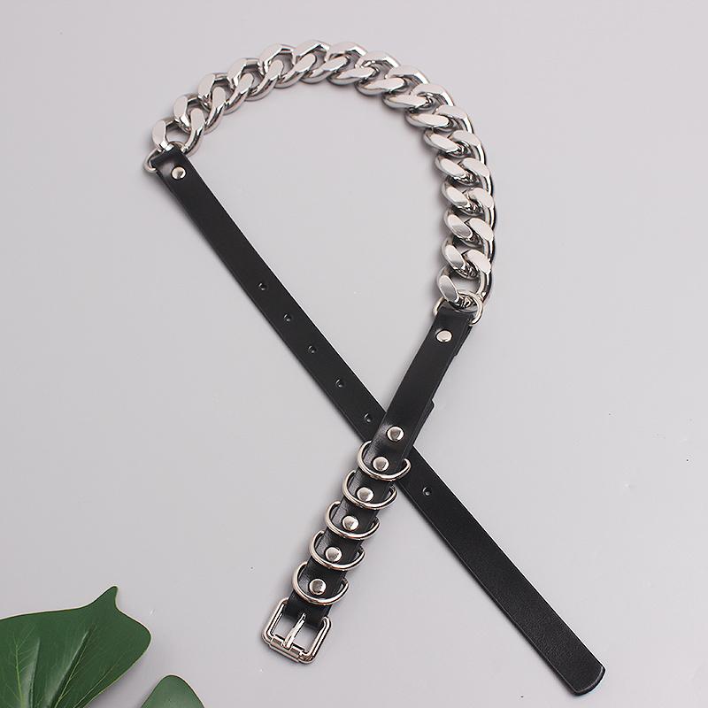 チェーン レディース ファッション アクセサリー オールシーズン ベルト ウエスト バンド ブラック