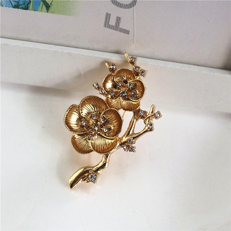 レディース ファッション アクセサリー オールシーズン 装飾 韓国 アンティーク ブローチ ピン ゴールド