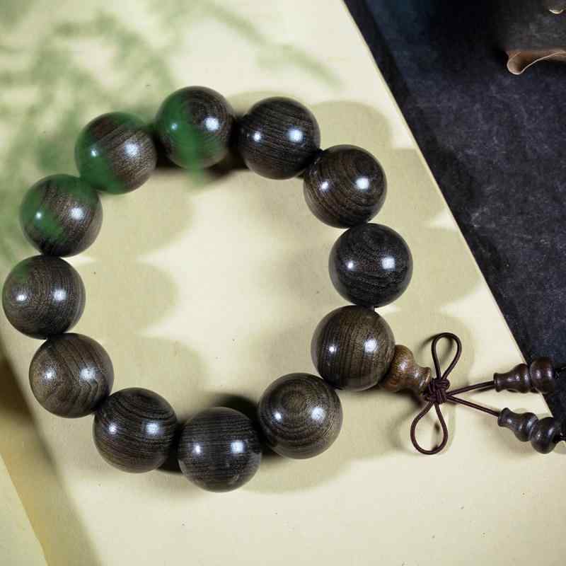 数珠 中国風 アクセサリー 黄金 南武 木ブレスレット 古材 黒檀 メンズ レディース 仏教 ビーズブレスレット 手持ち 木 ジュエリー