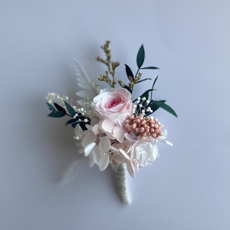 ブライダル アクセサリー 雑貨 プリザーブドフラワー ピンク コサージュ ウェディング 花嫁 花婿 リス..