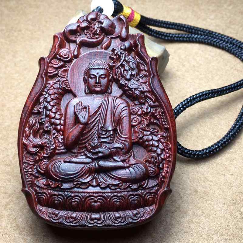 仏像 中国風 アクセサリー 装飾品 ローズウッド 仏像 八大守護神 出生仏 干支 木 サイン 仏 ペンダント ハンドピース チャイナ風 おも..