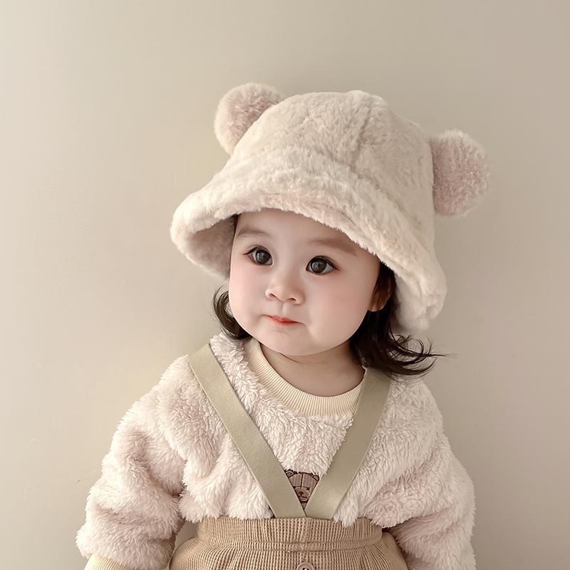キッズ ベビー 帽子 子供 帽子 秋冬 赤ちゃん ぬいぐるみ 帽子 暖かい 厚手 防風 バケットハット 男の..