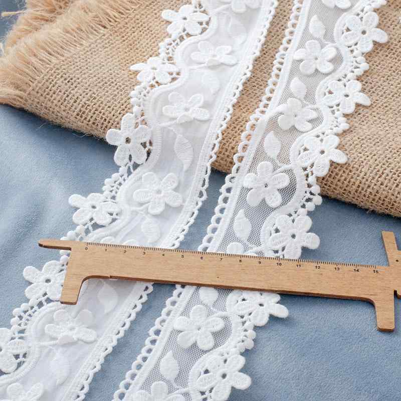 Other - 生地 DIY 洋裁 手芸品 アクセサリー 幅6cm フラワー レース 刺繍 装飾 材料 素材 ホワイト シンプル