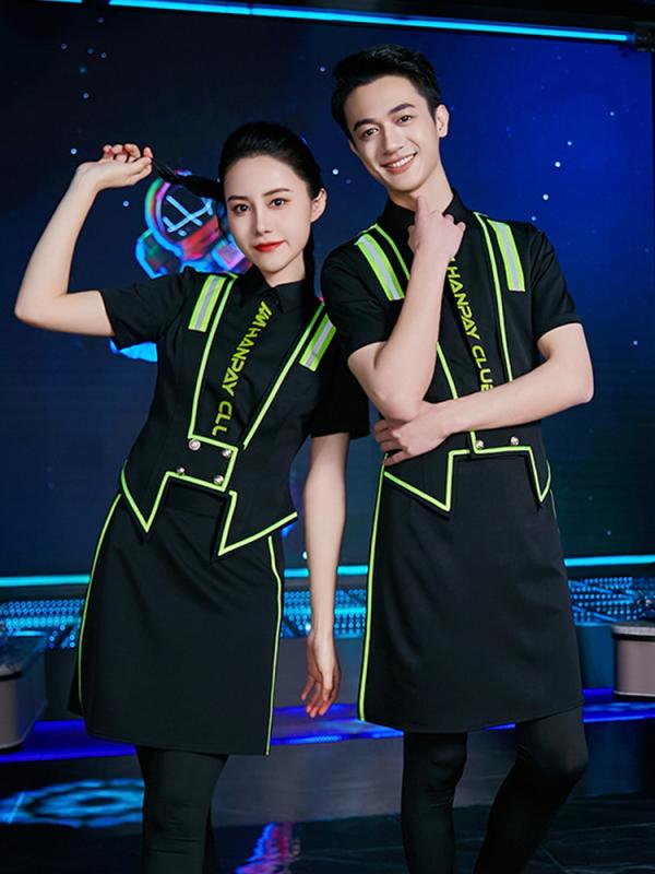 飲食店 ウェイター ユニフォーム 制服 作業着 おしゃれ ファッション バー キャバ 半袖 秋冬 カジュア..