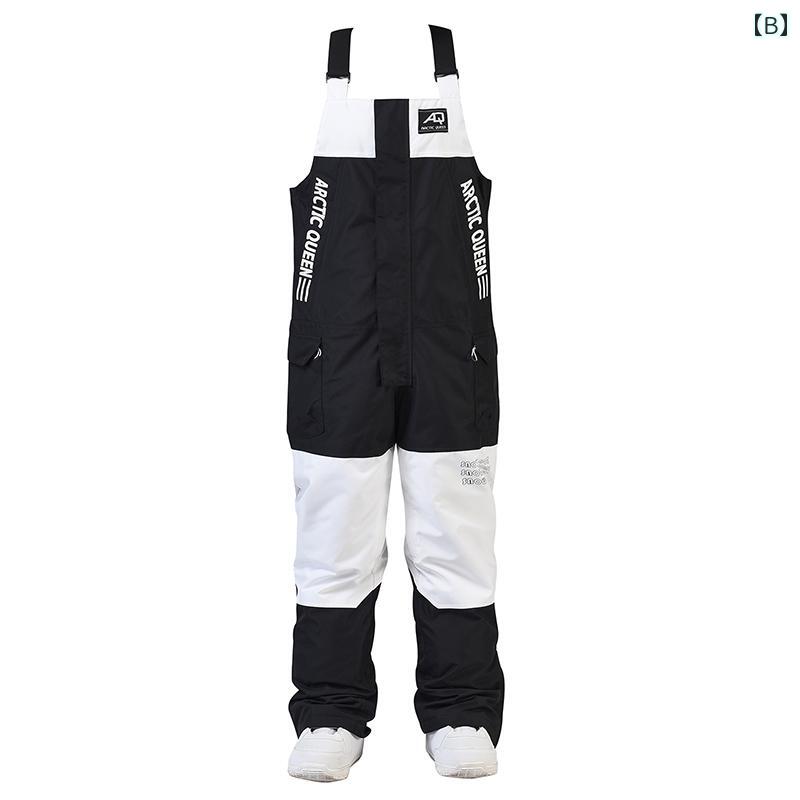 セキュアデポのスノボー パンツ ウィンター品 スポーツウェア レディース メンズ スキー オーバーオール ワンピース スキー パンツ 冬 防風 防水 暖かい 厚手 サスペンダー ズボン ユニセックス｜アングル3