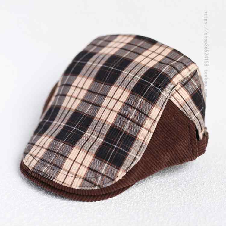 ハンチング帽 秋冬 チェック 英国 レトロ コーデュロイ グレッシブ 帽子 メンズ レディース 和風 カモ..