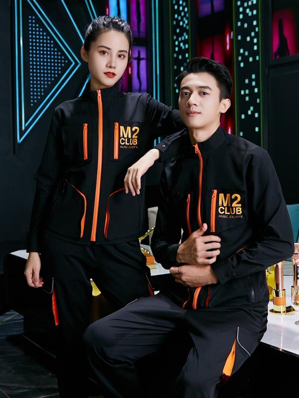 ユニフォーム 制服 作業着 おしゃれ ファッション キャバ 長袖 バー 秋冬 大きめサイズ ポリエステル メンズ レディース カジュアル セット