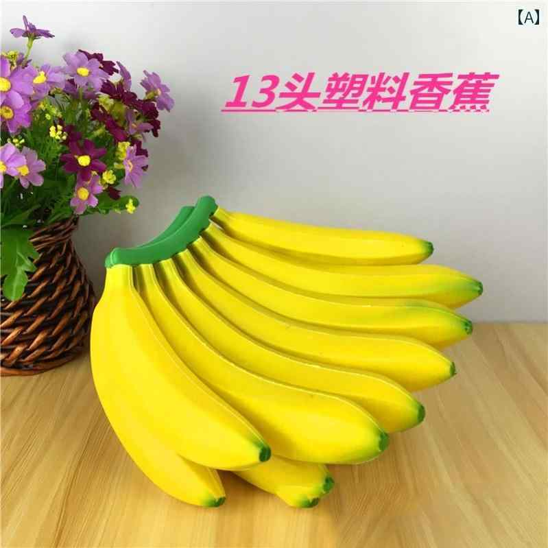 セキュアデポの食品 サンプル リアル 見本 食玩 フルーツ バナナ 加重 果物 野菜 装飾品 子供 おもちゃ 店 ホーム キャビネット 装飾 写真 小道具｜アングル2