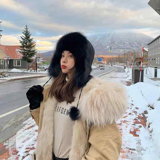 帽子 防寒 レイフェンハット 冬 環境 優しい キツネ かわいい スキー 帽子 メンズ ...