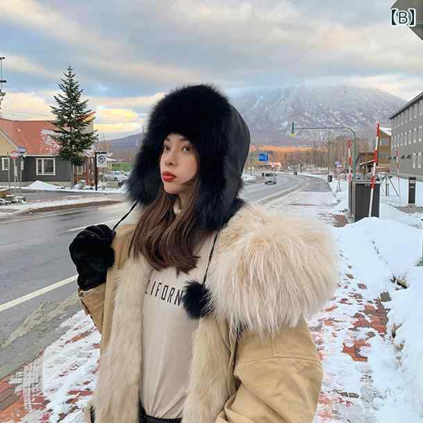 帽子 防寒 レイフェンハット 冬 環境 優しい キツネ かわいい スキー 帽子 メンズ ...