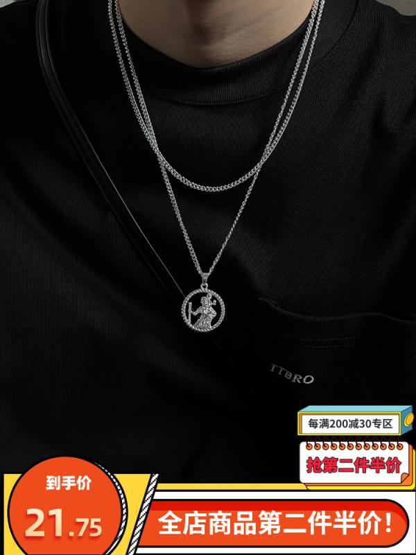 ネックレス チャイナ風 ロマンチック レトロ お姫様 個性 ペンダント ロング チタン鋼 ネックレス セーター チェーン アクセサリー