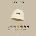 帽子 ウール バケットハット レトロ アース カラー ウール帽子 レディース 秋冬 暖かい カジュアル ニット フィッシャーマンハット