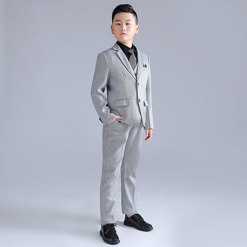 子供服 スーツ オールシーズン服 ブリティッシ カジュアル 男の子 フォーマル シングルブレスト 礼服 セット品 ストライプ 発表会 演奏会