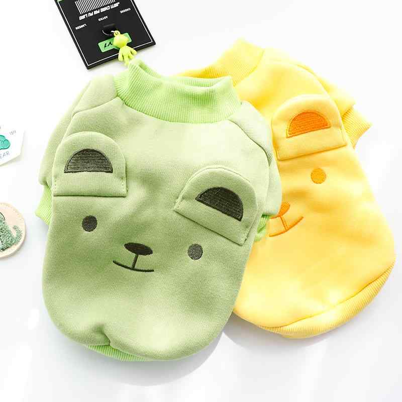 ペット品 洋服 ワンちゃん 猫ちゃん クマ 刺繍 スウェットシャツ フリーストレーナー 裏起毛 暖かい おしゃれ 犬服 春秋 猫 プリンセス 薄手 起毛 小型 犬 テディ ペット