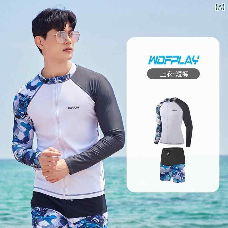 ウェット スーツ サーフウェア メンズ メンズ ファッション 夏 夏 スイム ウェア 水着 長袖 パンツ シ..