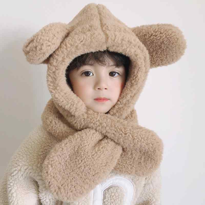 Other - キッズ ベビー 帽子 かわいい くま耳 ハット ウール帽子 防寒対策 子供 冬 厚手 耳保護 スカーフ ネック マフラー 男の子 女の子 手袋 オールインワン 秋冬