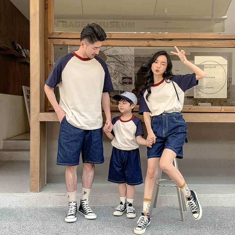親子服 リンクコーデ レディース メンズ 大人 キッズ 子供 赤ちゃん ベビー 家族写真 衣装 お揃い ペアルック リゾート トラベル Tシャツ トップス パンツ ボトムス 韓国 夏