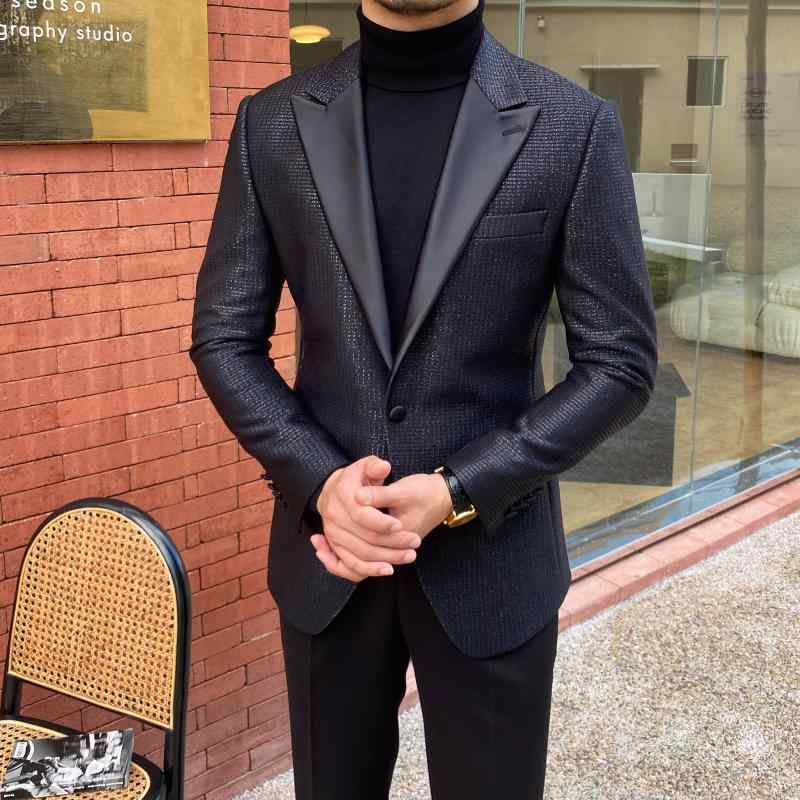 楽天セキュアデポテーラード ジャケット メンズ 紳士 メンズ ジャケット カジュアル スパンコール キラキラ レトロ シンプル おしゃれ 結婚式 パーティー