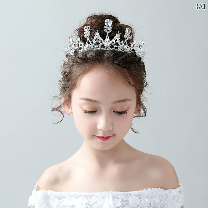 韓国 子供 アクセサリー ヘアアクセサリー 王冠 クラウン ティアラ 誕生日 女の子 ...