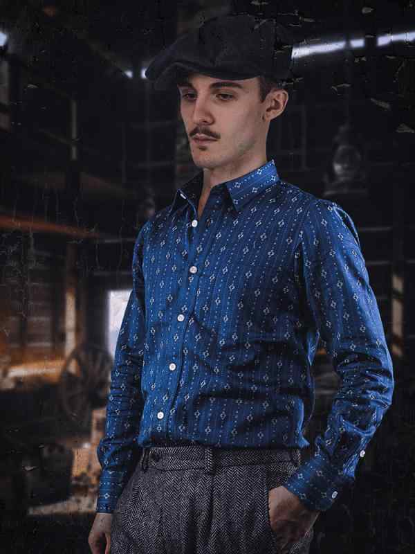 メンズ カジュアル シャツ フォーマル ビジネス おしゃれ紳士 リーク ピックアップ アメリカ 南西部 綿..