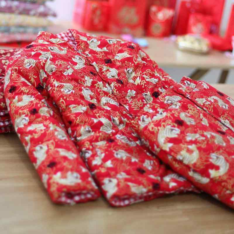 ファッション トップス ズボン ジャケット セット チャイナ風 レトロ 厚手 暖かい 衣料品 防寒 レディース 冬 レディース