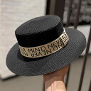 帽子 レディース サンシェード フレンチ ストロー フラットトップ ハット 春夏ホリデー ビーチ 日焼け防止 ストローハット