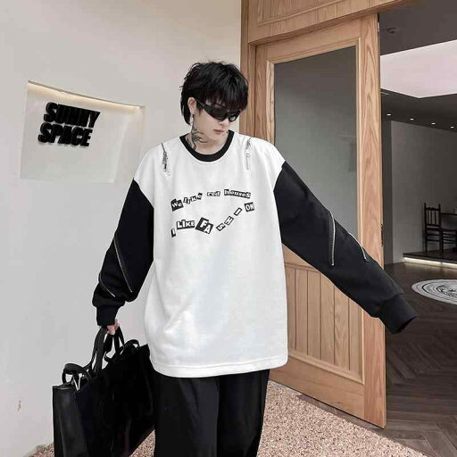 メンズ トップス 韓国 秋服 アメリカン ストリート スポーツ プルオーバー スウェット ステッチ コントラストカラー トレーナー メンズ トップス 韓国 秋服 アメリカン ストリート スポーツ プルオーバー スウェット ステッチ コントラストカラー トレーナー