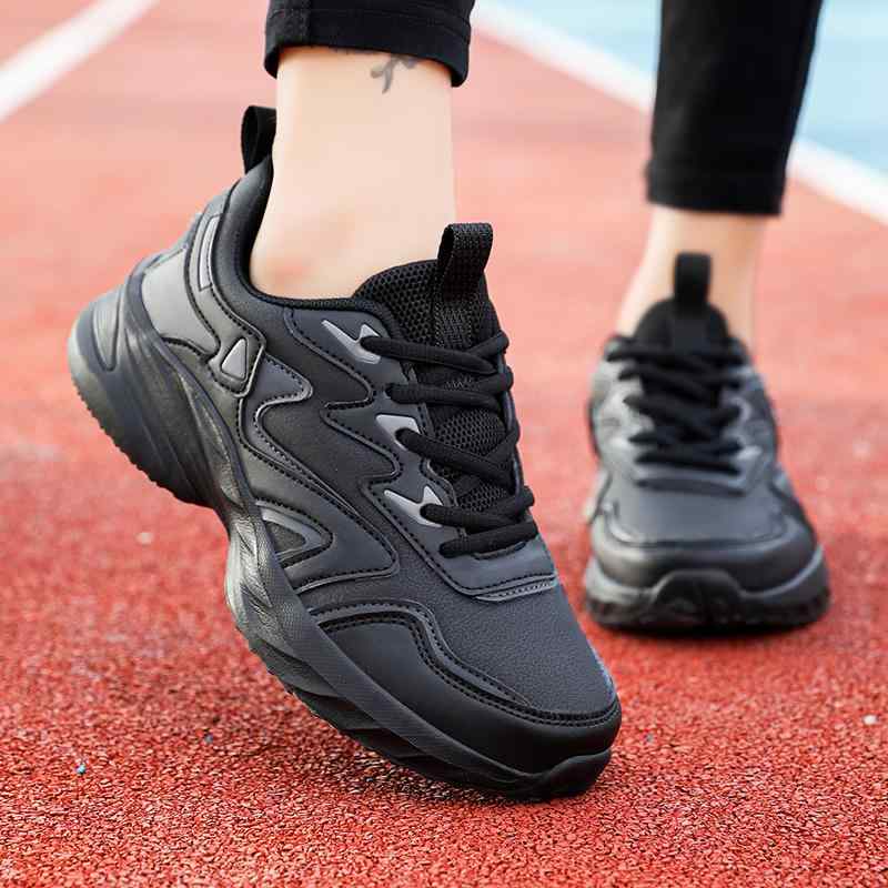 ウォーキング シューズ レディース 婦人靴 ファッション シューズ オールシーズン レースアップ 韓国 クロス ストラップ ミディアム ヒール ラウンドトゥ フラット シングル