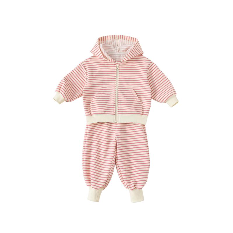 Occidental Goods - キッズファッション トップス ジャケット スウェット フード セットアップ セット ロング パンツ ズボン 長袖 かわいい カジュアル 普段着 子供服 春秋