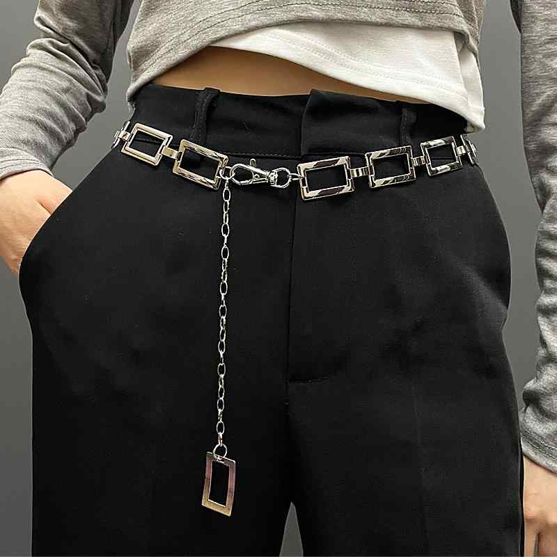 ベルト レディース おしゃれ メタル ウエスト チェーン スカート ドレス 装飾 ワイド 大きいサイズ ゆ..