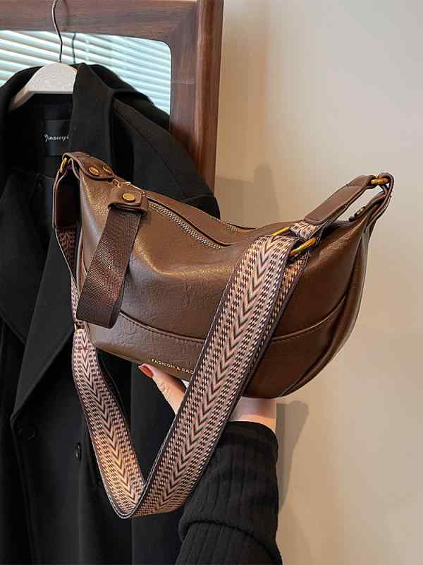 レディース バッグ レトロバッグ ショルダーバッグ ショルダーストラップ ワイドバッグ インナーパッチバック