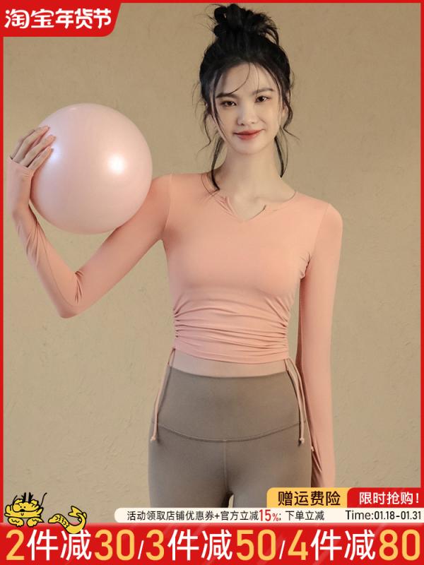 トップス スポーツ 長袖 秋冬 タイト レディース レディース 胸パッド ヨガ ランニング ピラティス トレーニング フィットネス