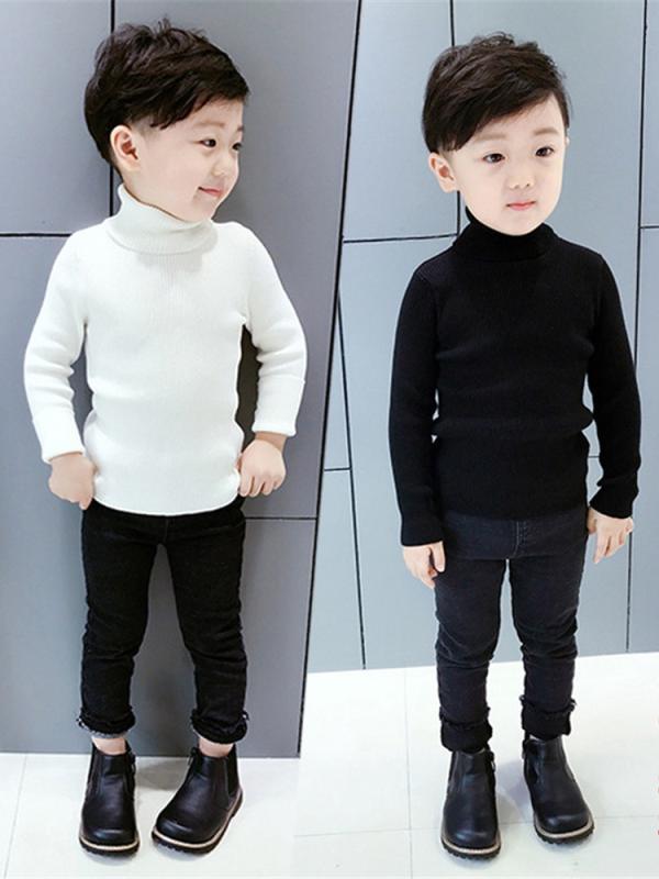子供服 キッズ ボーイズ セーター プルオーバー 秋冬 タートルネック 裏起毛 ニット おしゃれ 韓国 ユ..