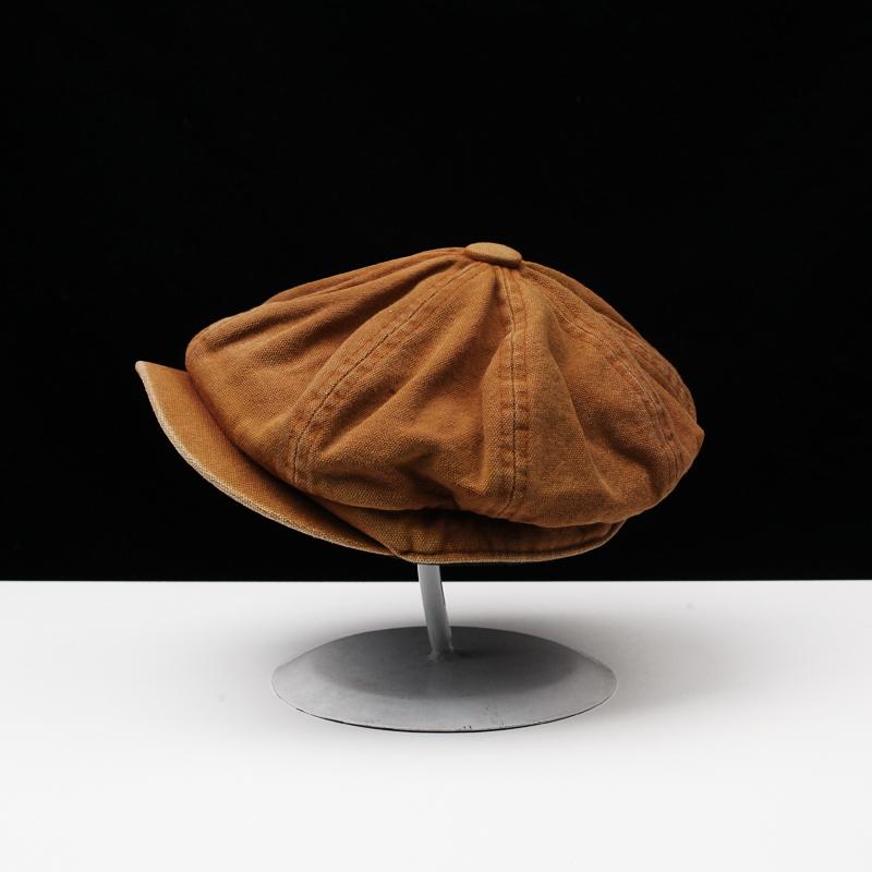 キャスケット帽 英国 レトロ メンズ ウォッシュ加工 八角形帽子 和風 ワークウェア 韓国 フォワードハ..