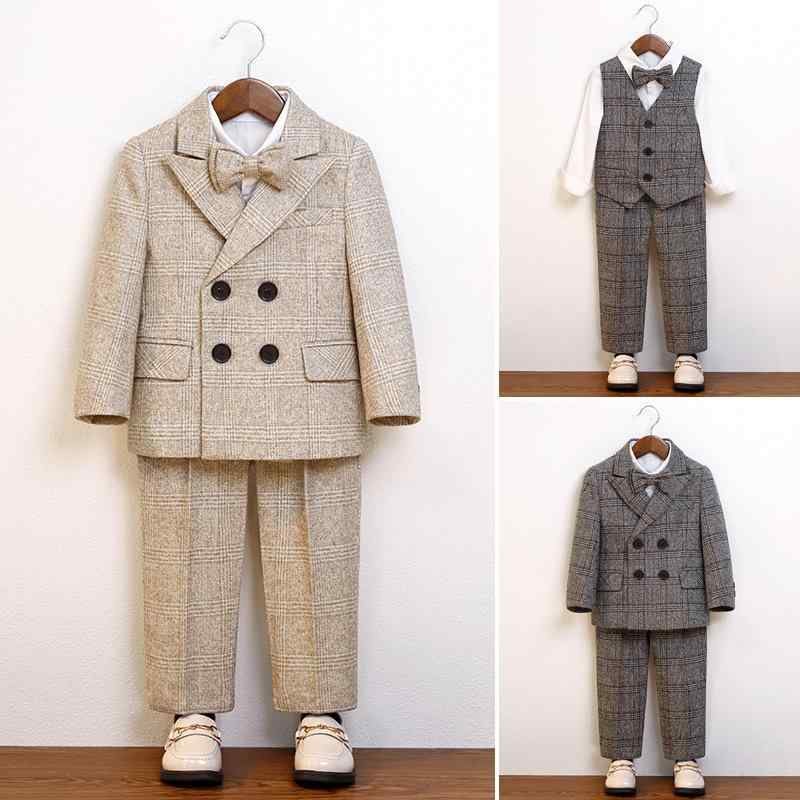Occidental Goods - フォーマル スーツ 子供服 キッズ スーツ パンツ シャツ ベスト 蝶ネクタイ ジャケット 男の子 写真撮影 発表会 パフォーマンス 結婚式 セレモニー 衣装 セット