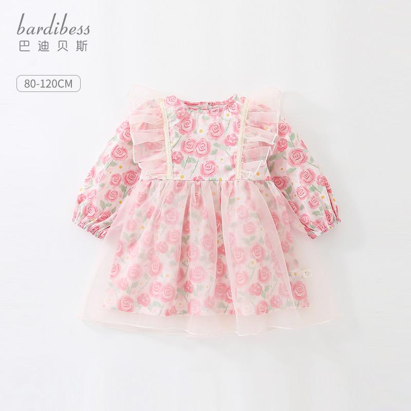 ワンピース スカート ドレス 幼児 赤ちゃん品 キッズ 子供 おしゃれ ファッション 女の子 春秋 プリン..