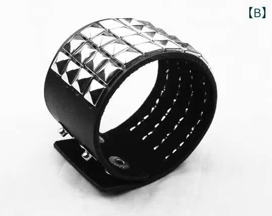 ブレスレット スタッズ ブレス レザー パンク ロック クール ダンス クラブ カジュ...
