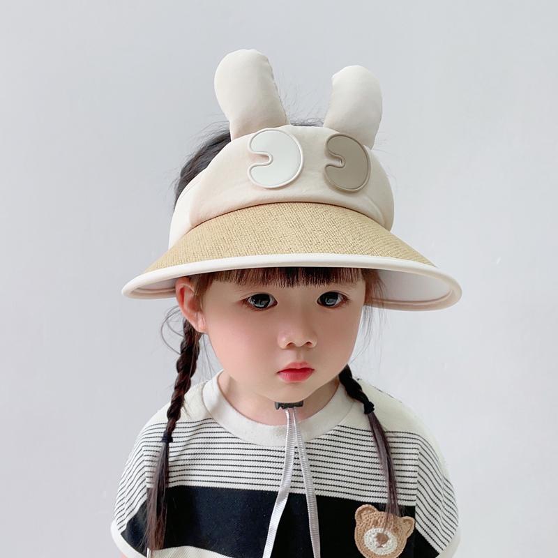 サンバイザー 夏 キッズ ベビー 帽子 女の子 ハット 夏 熱中症対策 夏ハット つば広 男の子 子供 ベビ..