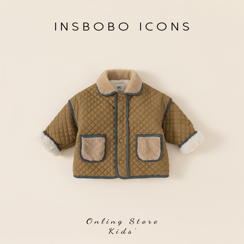 ベビー 子供服 キッズ 冬 長袖 アウター キルティング メンズ レディース兼 暖かい かわいい おしゃれ ..