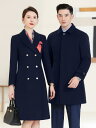 レディース 婦人服 メンズ 紳士服 コート アウター 作業着 仕事 制服 員 スリムフィット 冬 厚手 ウール 取り外し ライナー