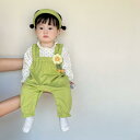 女の子 赤ちゃん 長袖 カバー オール 花 ジャンプ スーツ フェイク セットアップ ローブ かわいい 秋 クローラー ドット柄 春秋