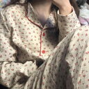 パジャマ 寝間着 長袖 ゆったり 冬 暖かい くつろぎ ギフト ルームウェア ホームウェア レディース フリース 大きいサイズ 花柄