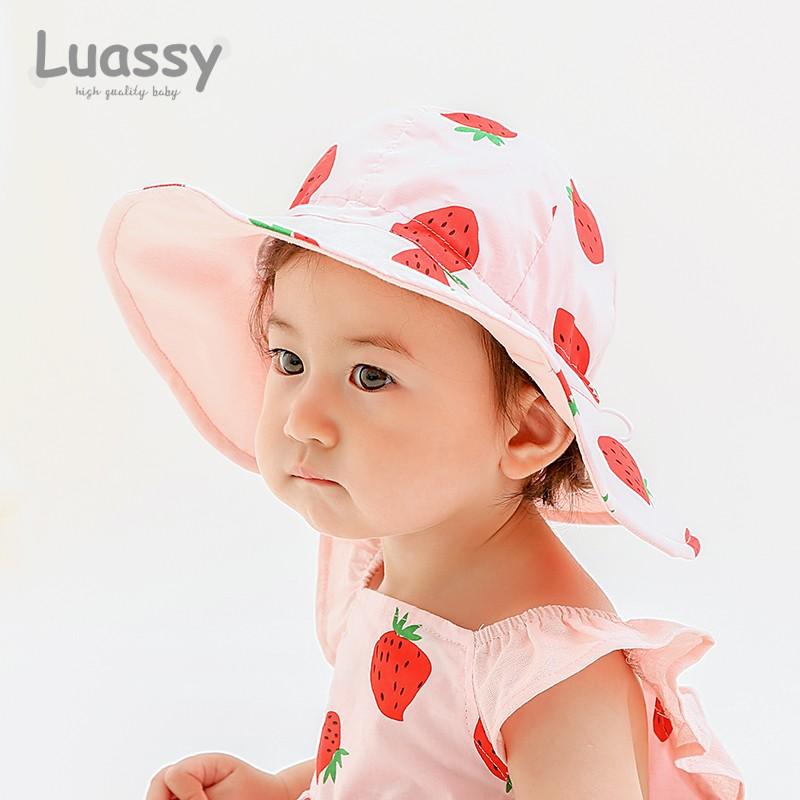 子供 帽子 夏 薄手 赤ちゃん サンハット ハット 男の子 女の子 日焼け防止 ひまわり ベビー 幼児 日よけ コットン イチゴ パイナップル かわいい リバーシブル