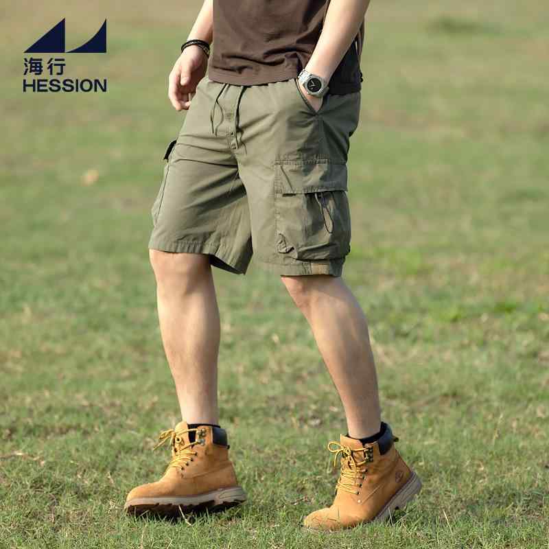 Pants - ハーフ パンツ アウトドア 登山 釣り スポーツ メンズ メンズ ファッション ズボン ショート カーゴ パンツ ゆったり オールシーズン コットン ウエストゴム 通気性